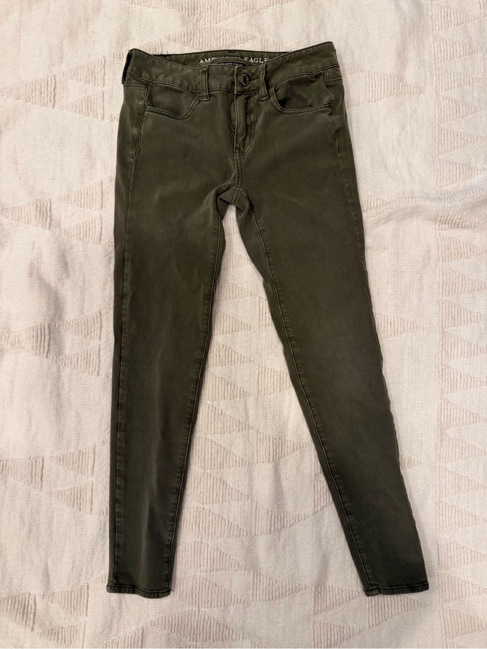 American Eagle Outfitters Olive High-Rise Skinny Pants